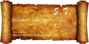 Sindel Tódor névjegykártya